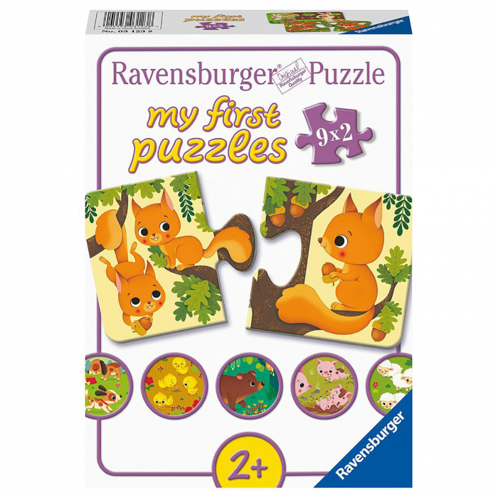 Puzzle Animale Si Puiutii Lor, 9X2 Piese [4]
