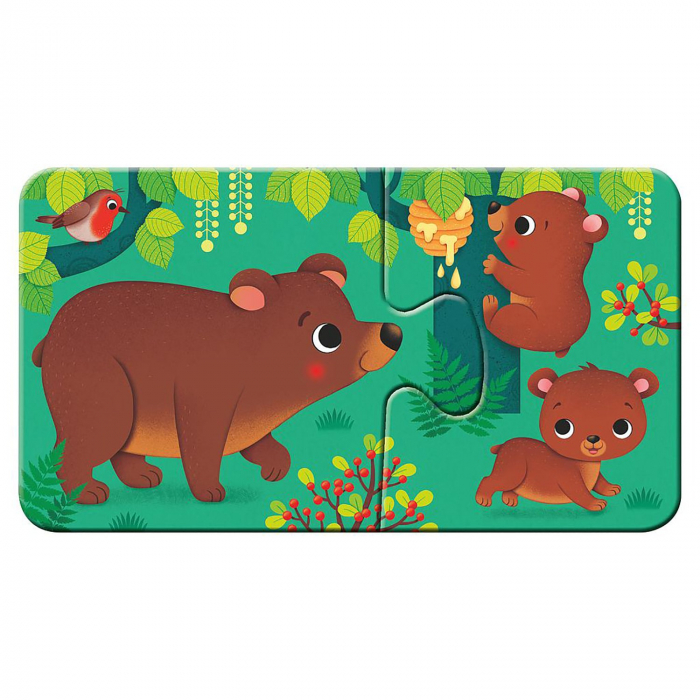Puzzle Animale Si Puiutii Lor, 9X2 Piese [6]