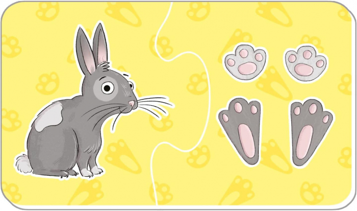 Puzzle - Animalutele si urmele lor (2 piese) [3]