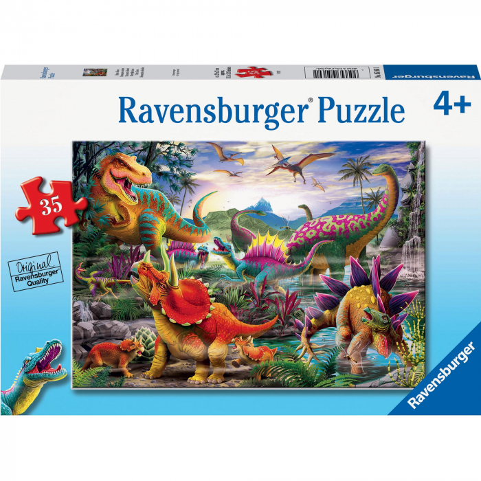 Puzzle Atacul T-Rex, 35 Piese [2]