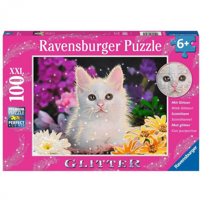 Puzzle Cu Sclipici Pisicuta, 100 Piese [2]
