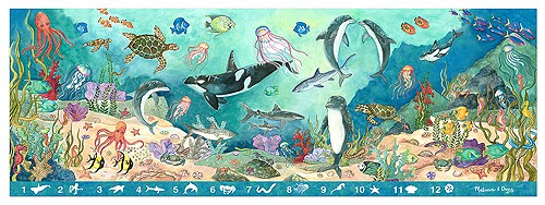 Puzzle de podea cauta si descopera Peisaj Subacvatic Melissa and Doug 48 piese