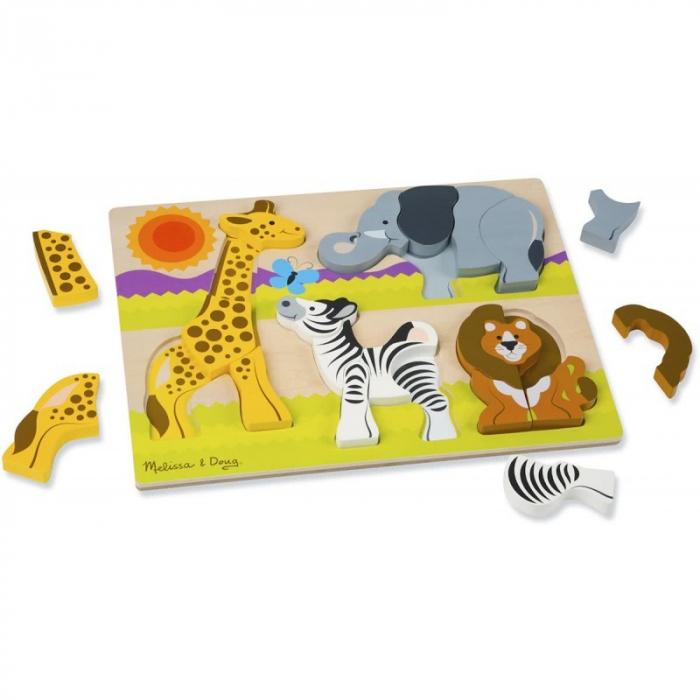 Puzzle din lemn Jumbo Safari Melissa and Doug [2]