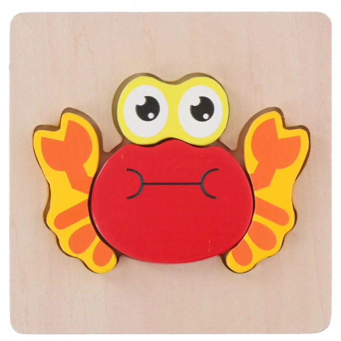 Puzzle din lemn Marionette Crab 5 piese