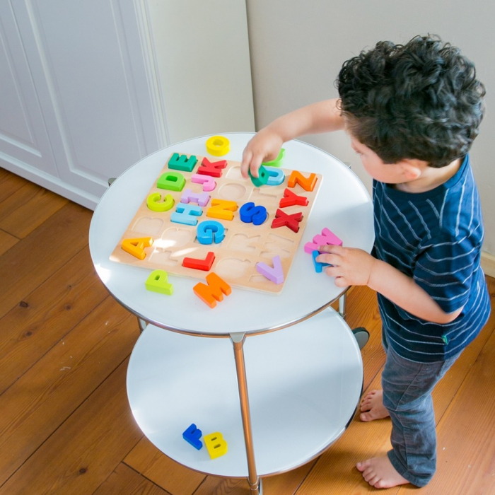 Puzzle din Lemn New Classic Toys Alfabet Litere Mari [2]