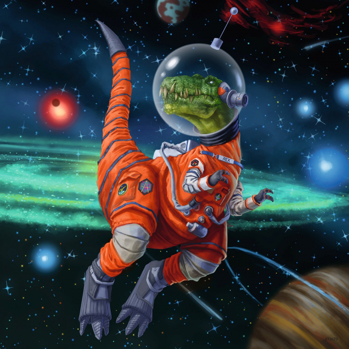 Puzzle Dinozauri In Spatiu, 3X49 Piese [3]