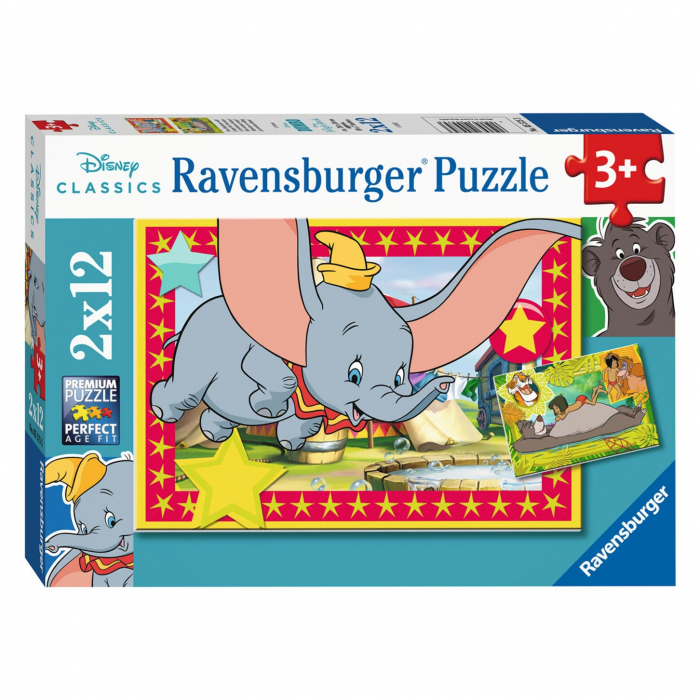 Puzzle Disney Animale, 2X12 Piese [3]