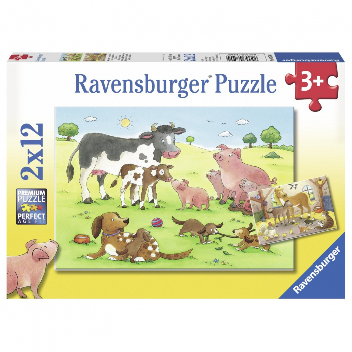 Puzzle Familii Fericite De Animale, 2X12 Piese [2]