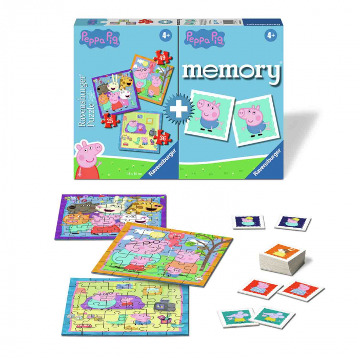 Puzzle + Joc Memory Peppa Pig, 25/36/49 Piese [2]