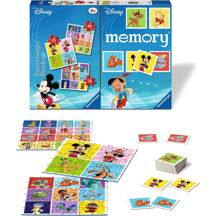 Puzzle + Joc Memory Personaje Disney, 25/36/49 Piese [2]