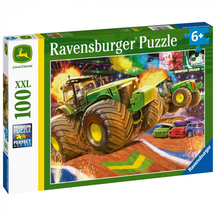 Puzzle John Deere Cu Roti Mari 100 Piese [3]