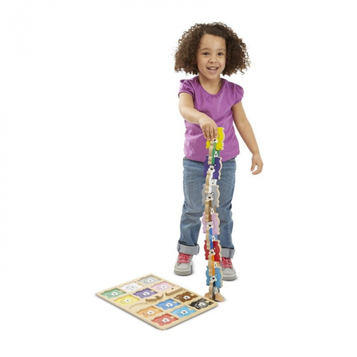 Puzzle lemn in relief Ursuletii colorati Melissa and Doug [3]