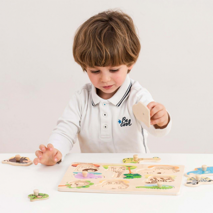 Puzzle lemn Safari 9 piese [5]