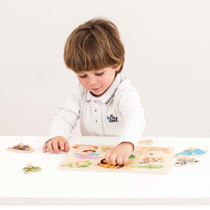 Puzzle lemn Safari 9 piese [6]