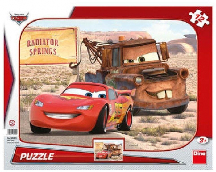 Puzzle Dino Toys Peripetii cu Lightning McQueen 12 piese