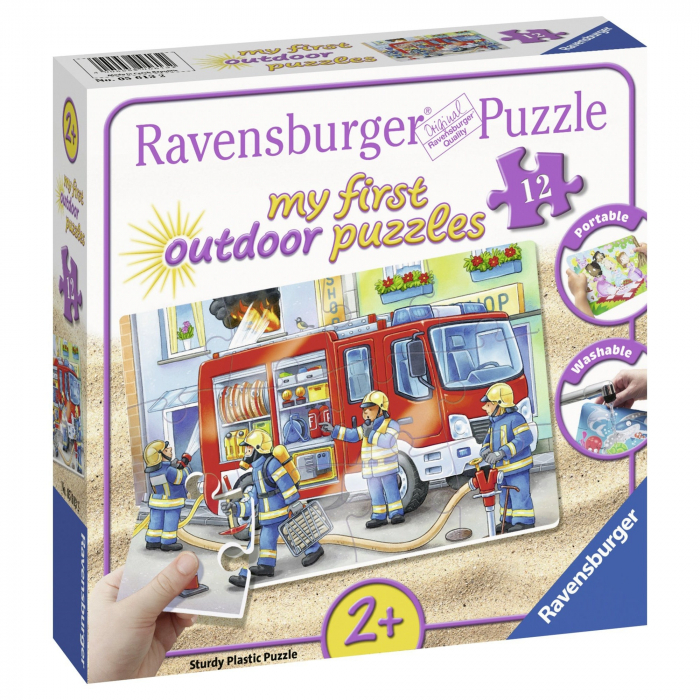 Puzzle Plastic Pompieri, 12 Piese [2]
