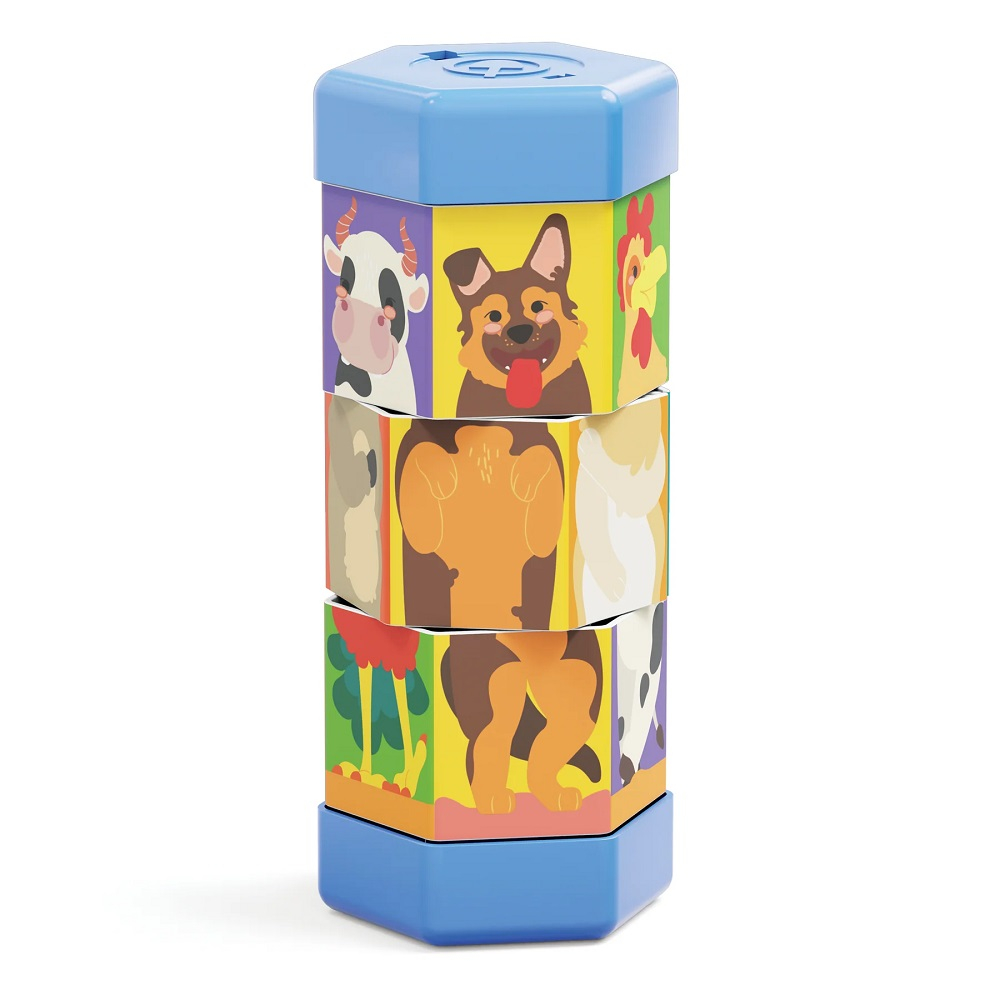 Puzzle Quercetti Tubo Mix & Match Animale [3]