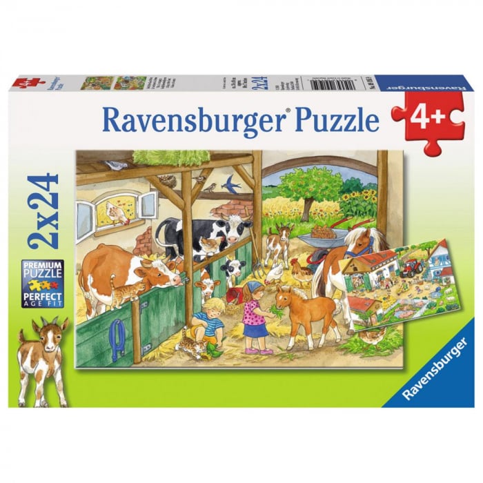 o viata si inca o zi versuri Puzzle Ravensburger - O Zi la Ferma
