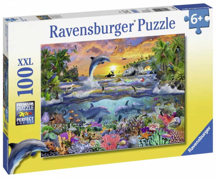 Puzzle Ravensburger Paradis Tropical, 100 Piese [2]