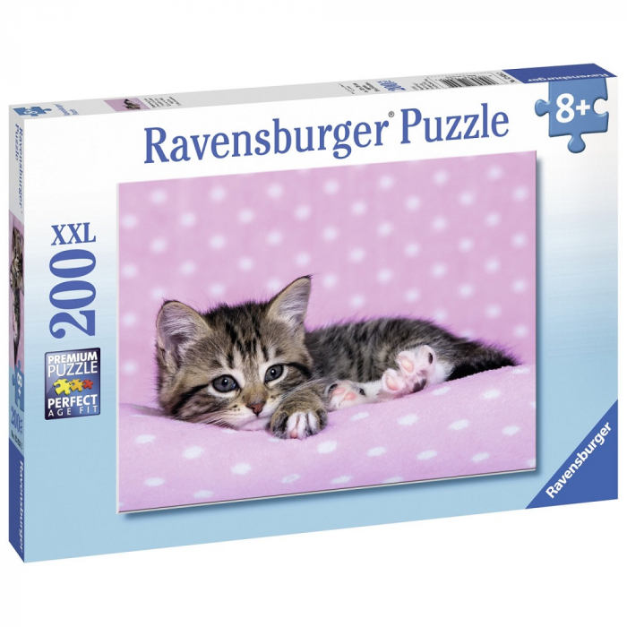 Puzzle Ravensburger Pisicuta Pe Patura, 200 Piese [3]