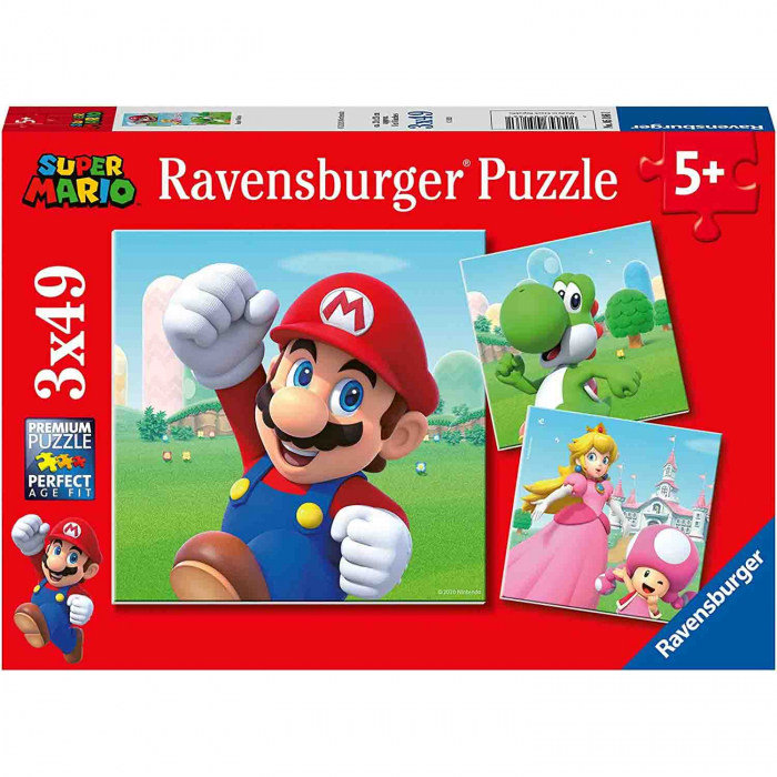 Puzzle Ravensburger Super Mario, 3X49 Piese