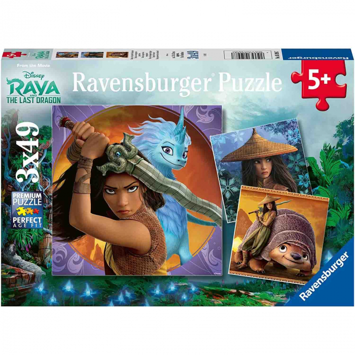 Puzzle Raya Si Ultimul Dragon, 3X49Piese [4]