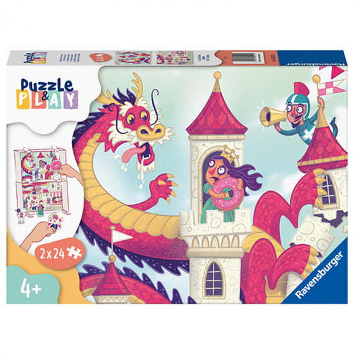 Puzzle Si Joc Dragon, 2X24 Piese [2]