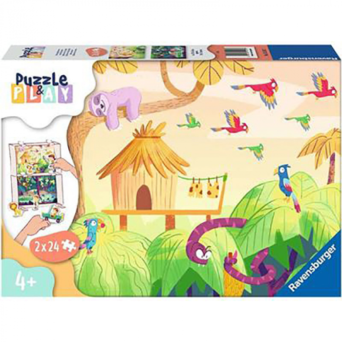 Puzzle Si Joc Expeditie In Jungla, 2X24 Piese [2]