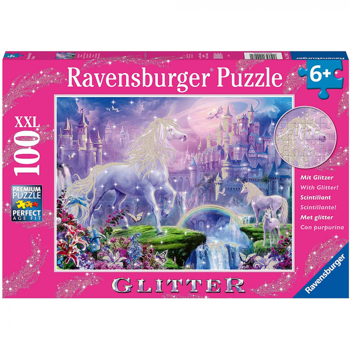 Puzzle Unicorn Cu Sclipici, 100 Piese [2]