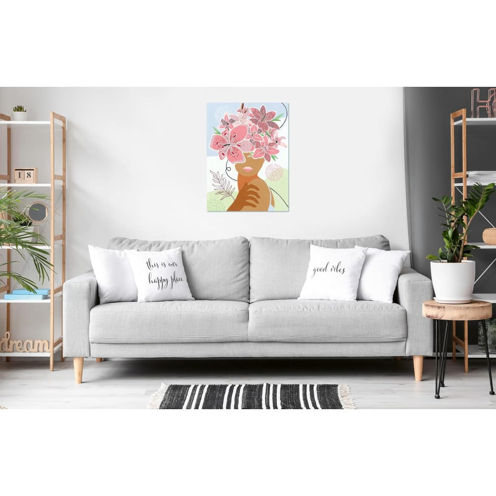 Pictura pe numere – Femeie cu flori in par [3]