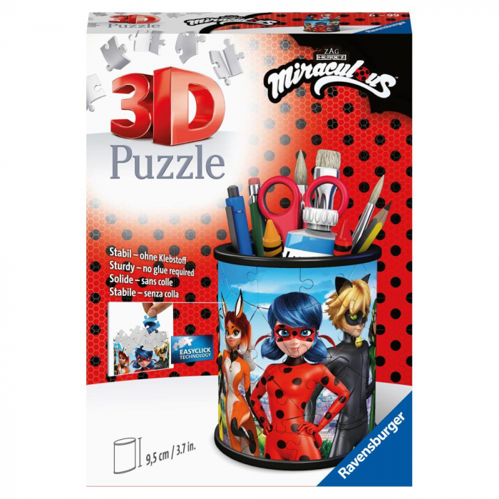 Puzzle 3D Suport Pixuri Miraculous – 54 piese [4]