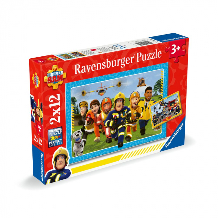 Ravensburger - Puzzle pompierul Sam si prietenii 2x12 piese [4]