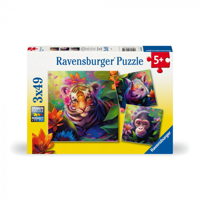 Ravensburger - Puzzle puiuti de animale 3x49 piese [4]