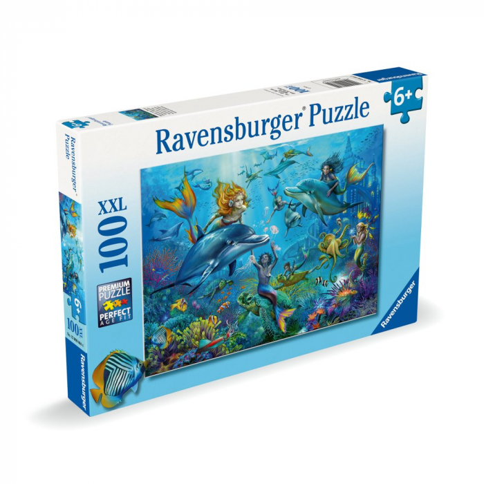 Ravensburger - Puzzle sirene si delfini 100 piese [3]