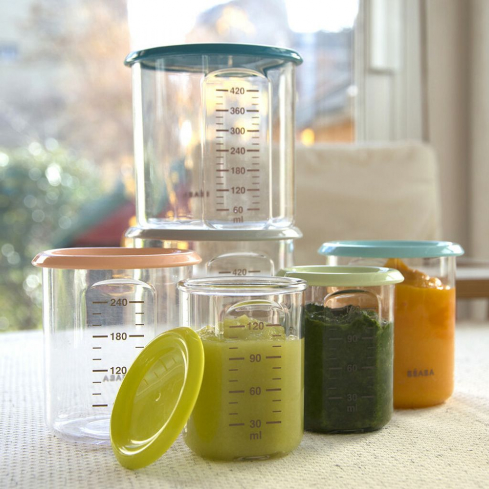 Recipient ermetic din Tritan Beaba 120 ml Neon [2]