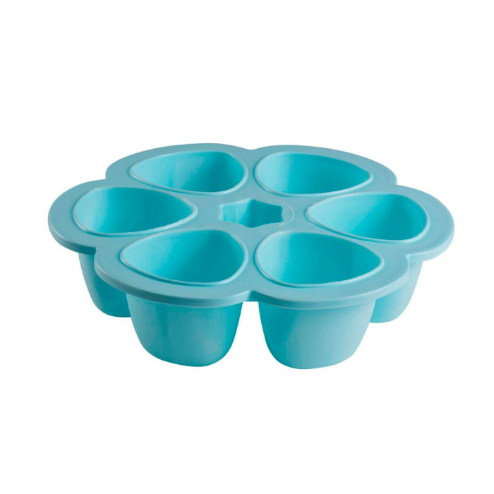 Recipient ermetic silicon multiportii 6x150 ml Beaba Blue - Resigilat [5]