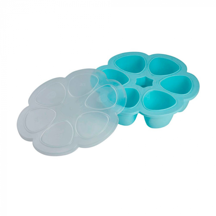 Recipient ermetic silicon multiportii 6x150 ml Beaba Blue - Resigilat [2]
