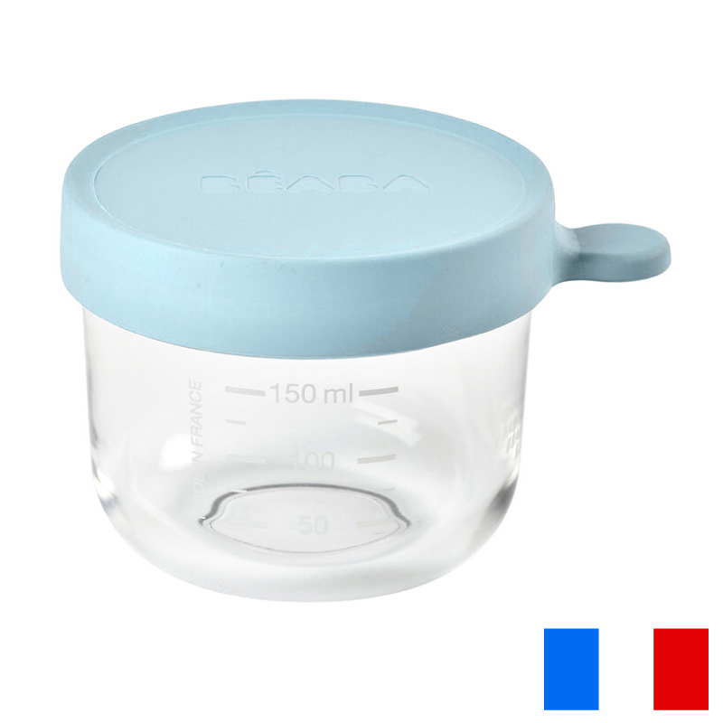 Recipient ermetic sticla Beaba 150 ml Light Blue