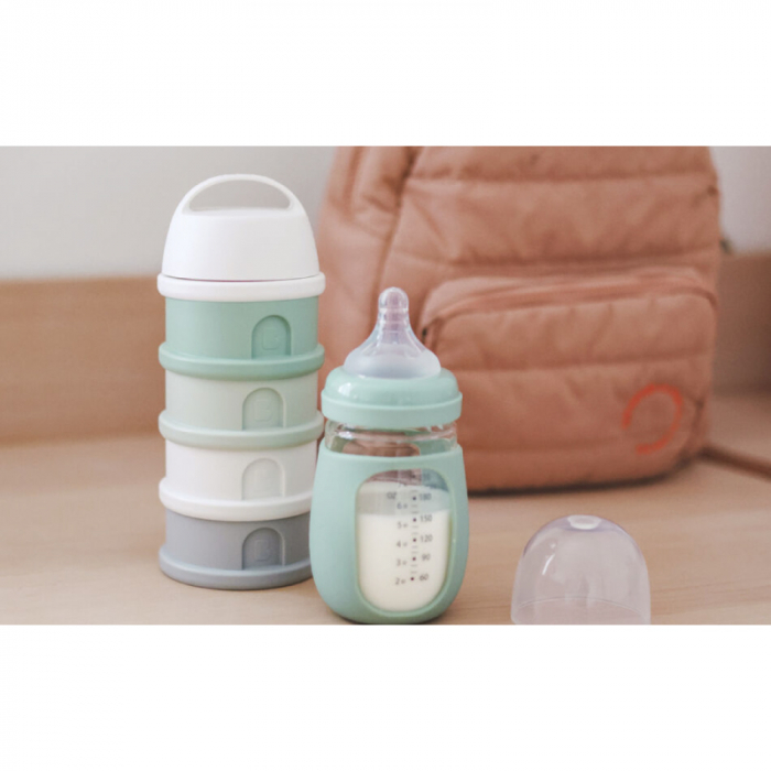 Recipient lapte praf 4 compartimente Beaba Sage Green [4]