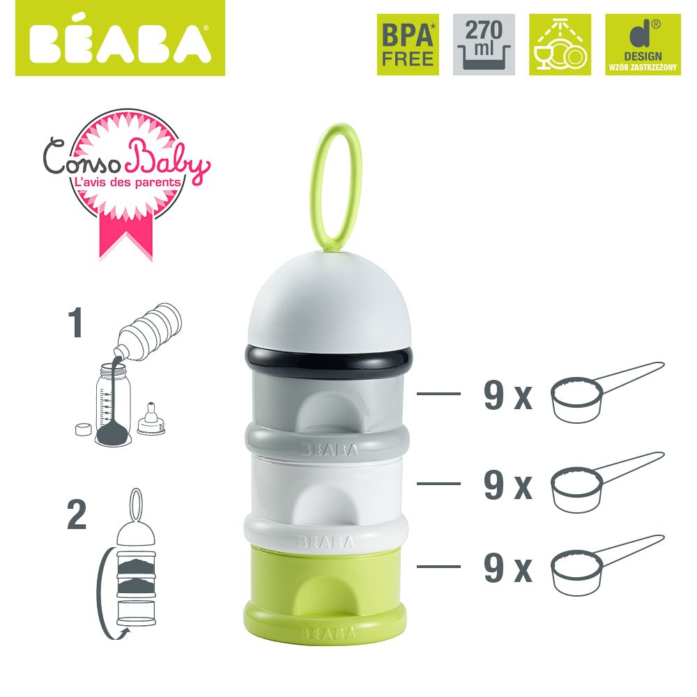 Recipient lapte praf Beaba Neon [2]