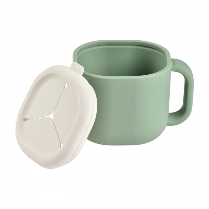 Recipient silicon pentru gustari Beaba Sage Green [3]