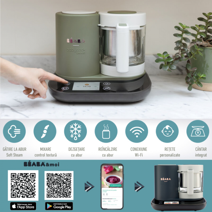 Robot Beaba Babycook Smart + Wi-Fi Grey Green [5]