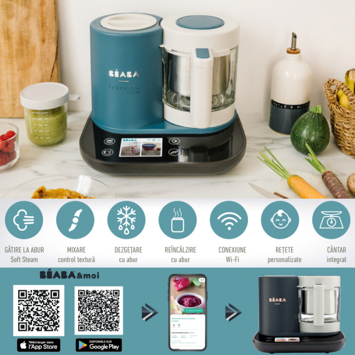 Robot Beaba Babycook Smart + Wi-Fi Peacock Blue [5]