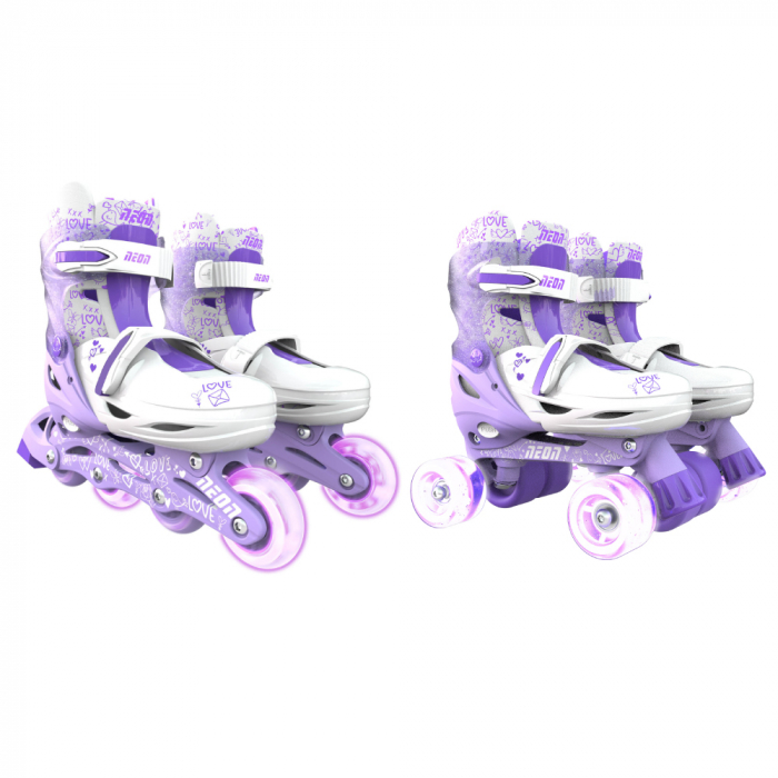 Role 2 in 1 Neon Combo Skates marime 34-37 Purple [2]