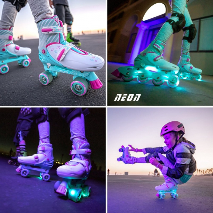Role 2 in 1 Neon Combo Skates marime 34-37 Teal Pink [7]
