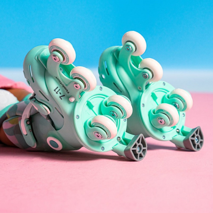 Role ajustabile Yvolution Twista Skates marime 23-28 Green [6]