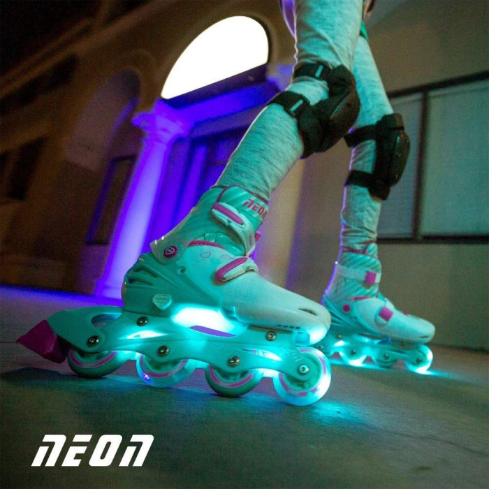 Role Neon Inline Skates marime 34-37 Teal Pink [6]