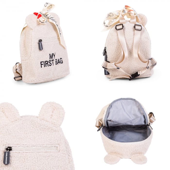 Rucsac pentru copii Childhome My First Bag Teddy Ecru [2]