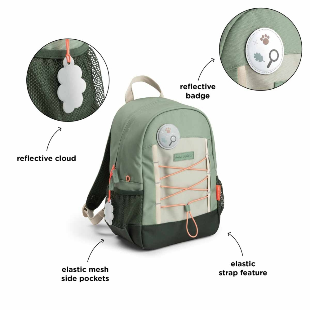 Rucsac pentru copii Done by Deer Tiny Trails Green 13L [7]