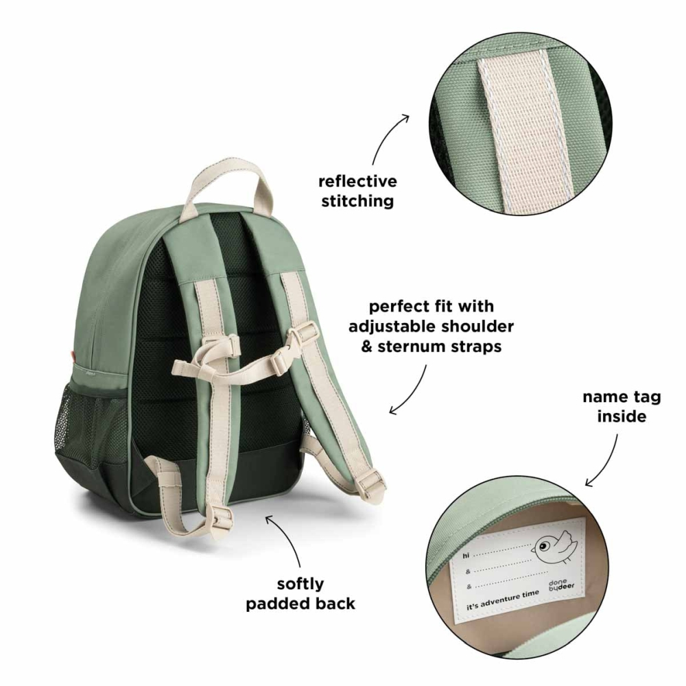 Rucsac pentru copii Done by Deer Tiny Trails Green 13L [6]